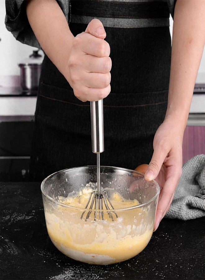 Oblivion Mini Hand Whisk, Effortless Semi-Automatic Stainless Steel Mixi | Egg, Lassi & Butter Milk Maker | Hand Push whisk For Kitchen To Blend the Liquid Contents Mixing and Blending - Image 5